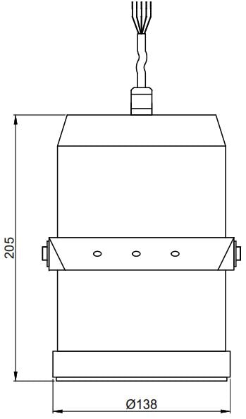 Габаритные размеры звукового прожектора AUDAC SP22