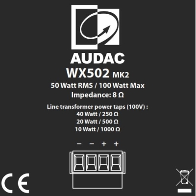 Настенная двухполосная акустическая система (улучшенная версия) WX502MK2