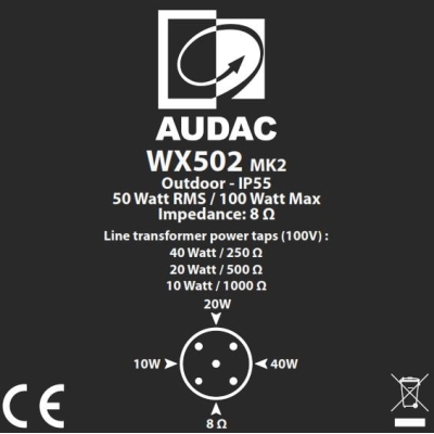 Всепогодная двухполосная акустическая система (улучшенная версия) WX502MK2/O