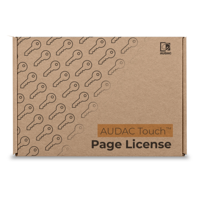 Программный ключ активации пейджинга AUDAC Touch™ v1.0